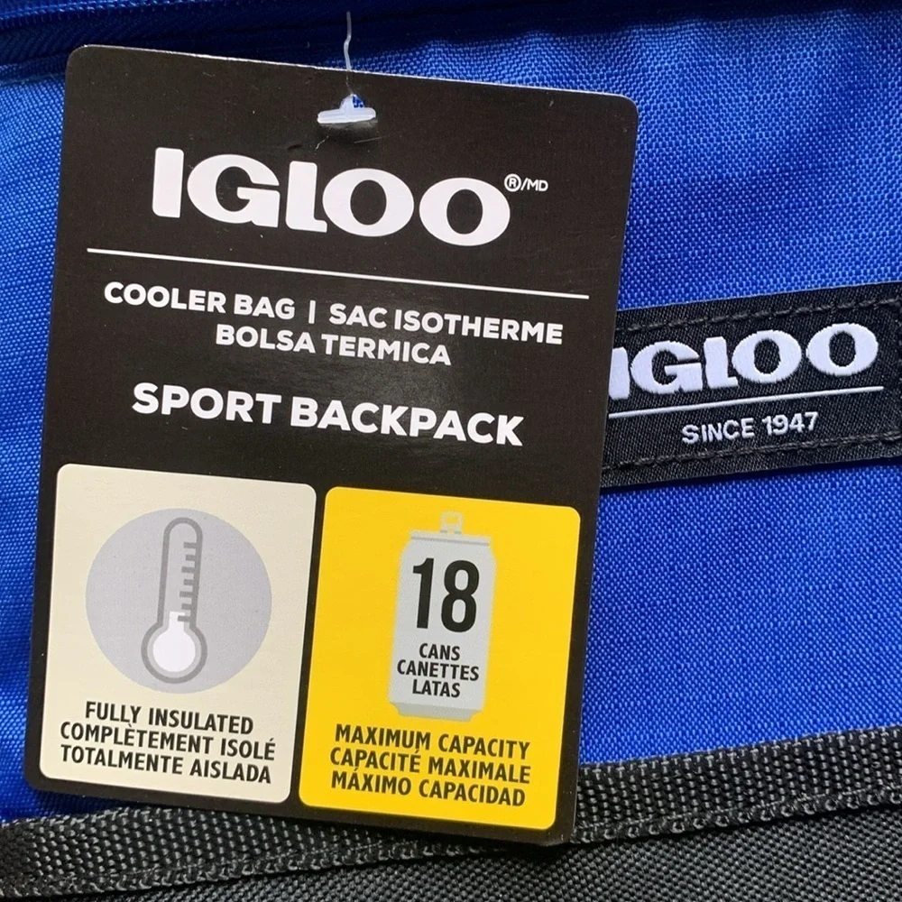 Igloo 18 Can Soft Backpack Sport Cooler Insulated Bag NWT